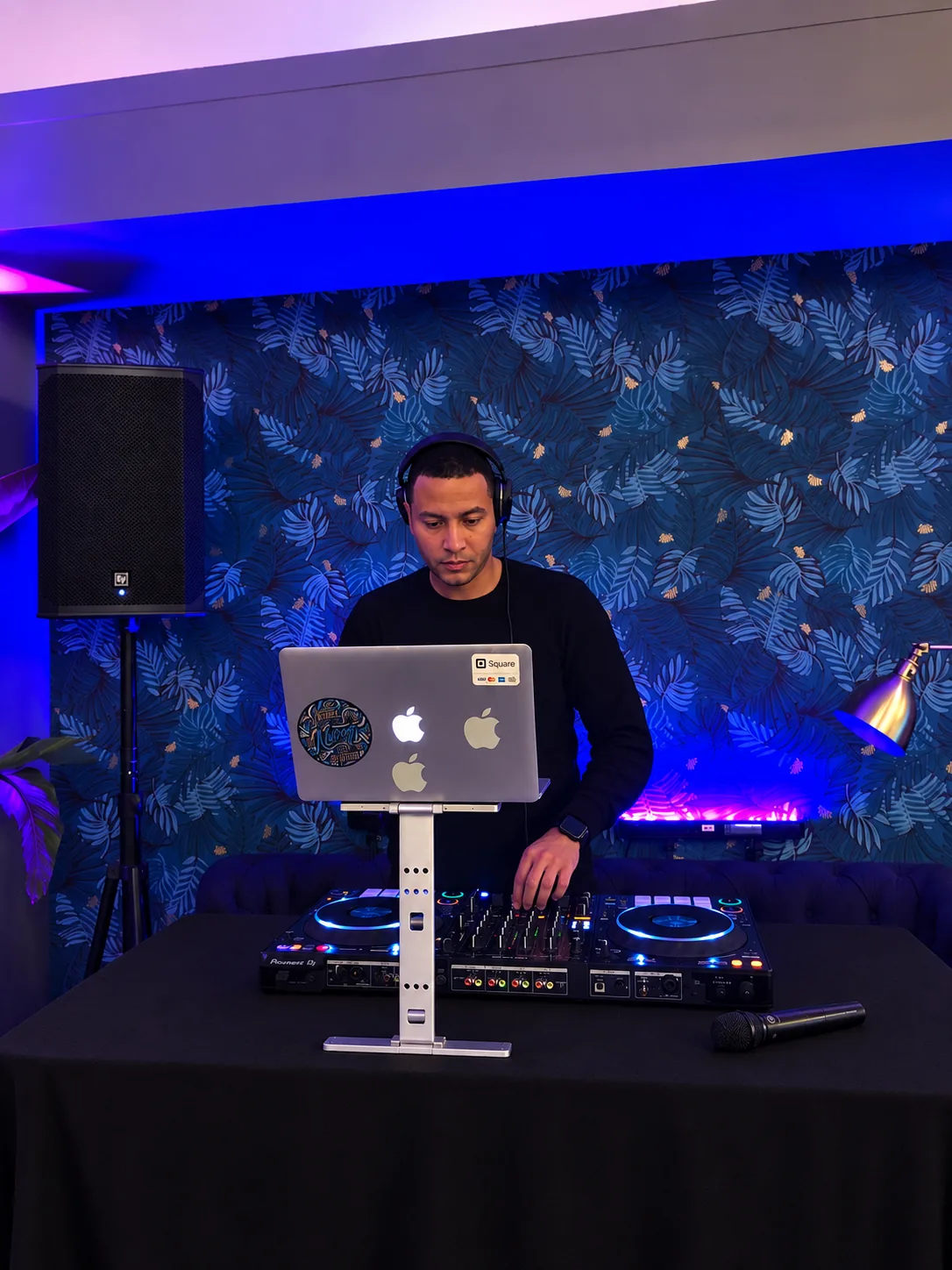 DJ playing at a reception