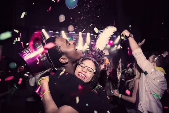 Confetti over the dance floor